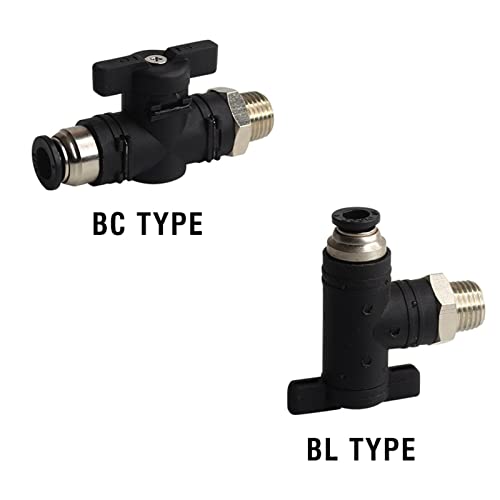 Vanne d'arrêt manuelle pour isoler un circuit pneumatique 4mm mâle M5 - 5
