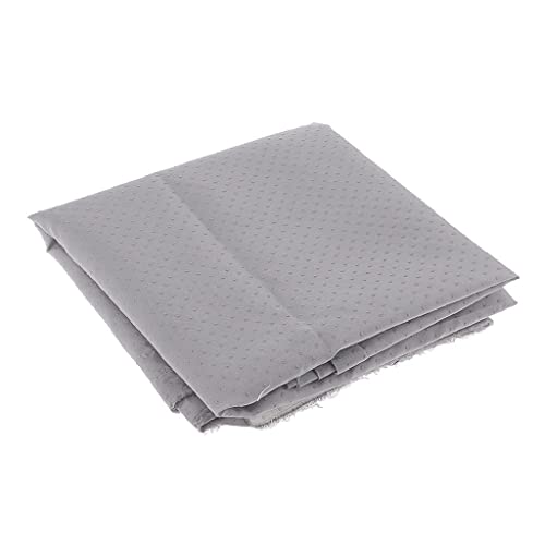 zalati Gummibehandelter Stoff, 150 cm, rutschfeste Punkte für DIY-Teppich, Tischdecken, Dekoration, Grau, 91 cm