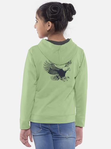 Image of HELLCAT Trendy Printed Cotton Blend Full sleeve Hoodie T-shirt Jogger Trackpant Clothing Set for Girls