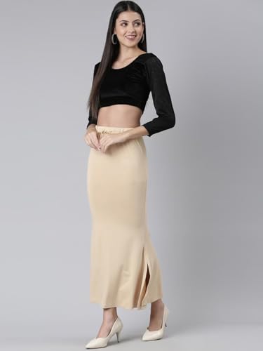 Image of Toochki Stretchable Saree Shapewear Petticoat for Women, Cotton Blended,Petticoat,Skirts for Women,Shape Wear Dress for Sarees