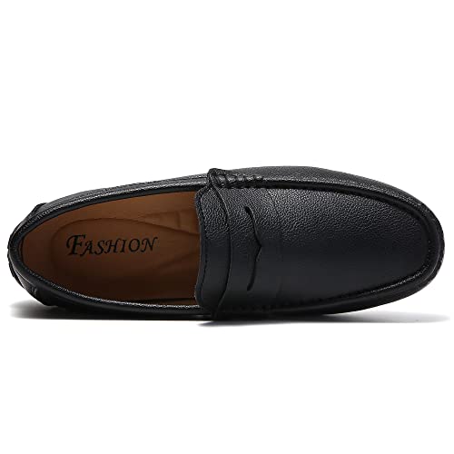 Men's Leather Casual Slip on Loafers Driving Walking Shoes3