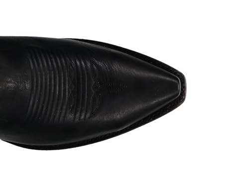 Image of Dan Post Mens Rip Embroidered Snip Toe Pull On Casual Boots Mid Calf - Black