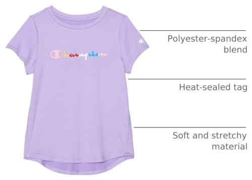 Image of Champion Girls T-Shirt, Kids' T-Shirt for Girls, Cute Hi-Lo Tee Shirt, Lightweight