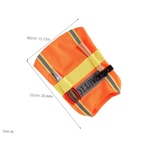 Disfraz para perro Ingeniero naranja XL poliéster miniatura 2