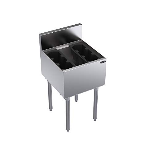 Unidad de hielo y cóctel bajo barra Royal Series KR19-18-7 de Krowne Metal, 18" de ancho x 19" de profundidad, capacidad de 55 lb, con placa frigorífica integrada de 7 circuitos