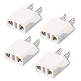 4 Pack Europe to US Plug Adapter, Plug Adapter European to American, 220v to 110v Adapter Plug Converter, EU to US Plug Adapter, Power Travel Adapters European to American, Canada, Mexico