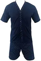 Pijama Manga Curta Aberto Com Botão Masculino Conforto