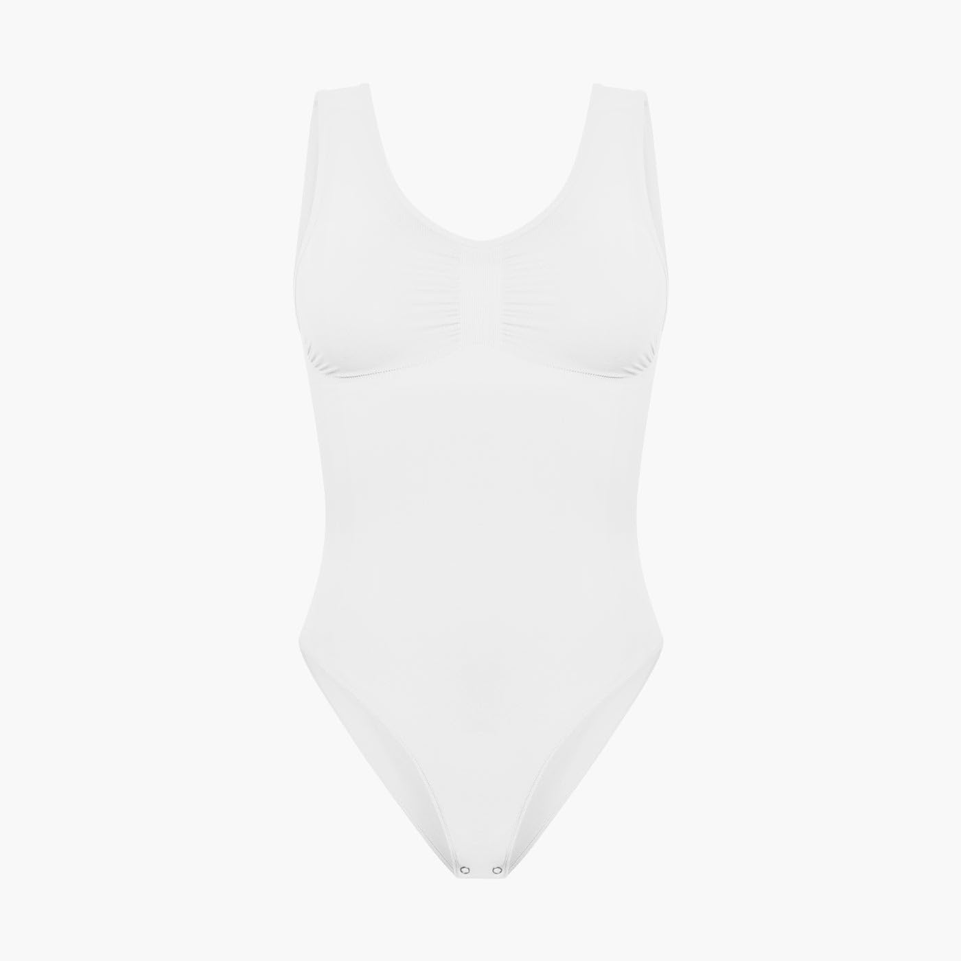 creamy fabrics Shapewear Body Damen Bauchweg Slip Tank Bodysuit Nahtlos | Starke Bauchkontrolle Slip Design nahtloser Komfort breite Träger und sicherer Sitz unter enger Kleidung