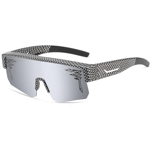 Image of FIXEROS Polarized Fit Over Glasses Sunglasses for Men Women Wrap Around Sports Goggles for Driving Cycling Fishing