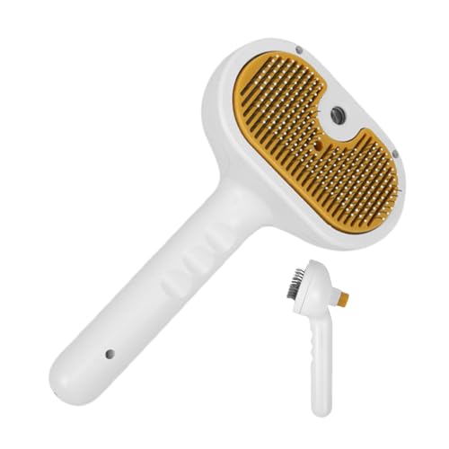 Cat Steam Brush   Cepillo de vapor paraMascotas | cepillos para el cuidado de mascotas, peine de depilación, botón de liberación de pelo previo, cepillo para gatos humeantes y mascotas de pelo corto