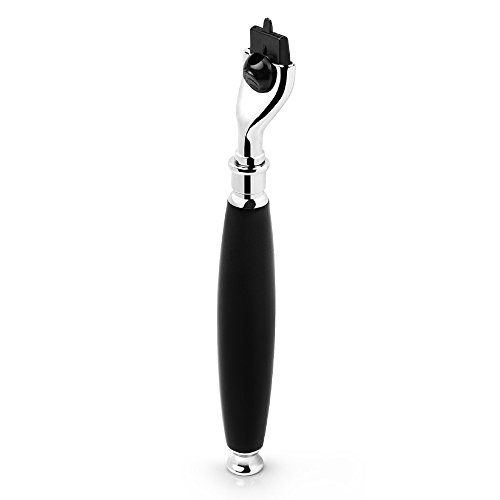 QSHAVE Classic Black Razor Handle Fit Gillette Mach3 Blade Refill, Packed with Adjustable Travel Case