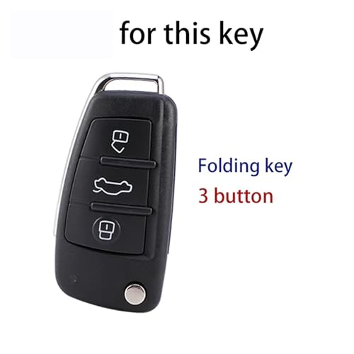 Funda de para llave de coche con botones texturizados para modelos A6 Q7 A5 TT 2