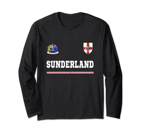 Sunderland Sport/Calcio Jersey Tee Bandiera Calcio Maglia a Manica