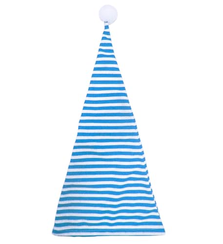 W WIDMANN MILANO Party Fashion, attraktiver Nachtmütze, blau-weißes Design, mit schickem Pompon, optimaler Komfort aus 100% Polyester, vielseitig für alle Anlässe, pflegeleicht