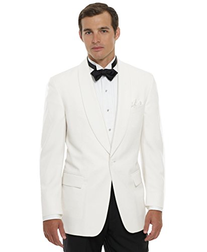 First Nighter Men's White Lapel Dinner Jacket, 48 Regular2
