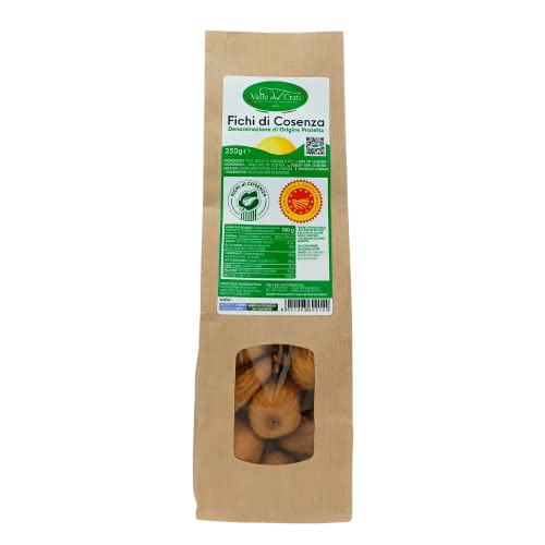 Fichi di Cosenza DOP , Fichi Secchi DOP Calabresi Essiccati al Sole, Fichi Essiccati Dolci Fichi Frutta Secca , 250 grammi