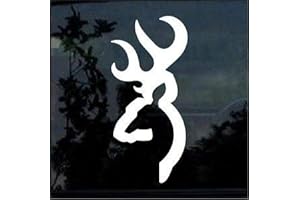 MAF Browning Deer Head White Vinyl Decal Sticker for Cars Laptops Walls Windows Toolbox Gift