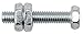 De-Sta-Co Clamp Accessories, Hex Head Assemblies With Locknuts, 5/16-18 thd., .81 Lg., Steel (1 Each)