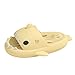 MJGkhiy Sandalias con forma de tiburón, divertidas zapatillas de estar por casa, antideslizantes, para interior y exterior, con nube de cojín, para niños y adolescentes, amarillo, 42-43