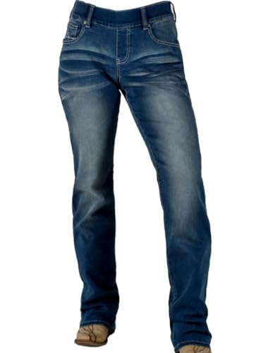 Cowgirl Tuff Women's Pull-on Shattered Jeans & Cooling Towel Bundle