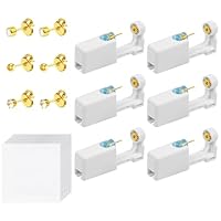 Aucuu 6 Stück Ohrlochstechpistole, Ohrloch Stecher, Steril-Steril Sicherheits Ohrlochpistole, Piercing Pistole mit Ohrstecker, Schmerzfreies Selbst-Piercing-Werkzeug