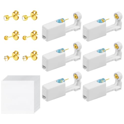 Aucuu 6 Stück Ohrlochstechpistole, Ohrloch...