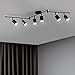 Bojim LED Deckenstrahler 6 Flammig, GU10 Deckenleuchte Schwenkbar Schwarz Deckenspot, Modern Deckenlampe Strahler Metall Spotleuchte für Wohnzimmer, Küche, Schlafzimmer(Ohne Leuchtmittel) Baby,Schwarz günstig Kaufen-Bojim LED Deckenstrahler 6 Flammig, GU10 Deckenleuchte Schwenkbar Schwarz Deckenspot, Modern Deckenlampe Strahler Metall Spotleuchte für Wohnzimmer, Küche, Schlafzimmer(Ohne Leuchtmittel)