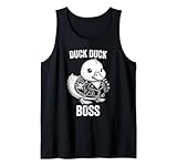 Duck Punk Style - Duck Duck Boss Funny Rebel Design Tank Top