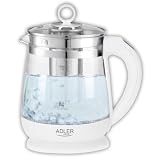 Adler AD 1299 Czajnik Elektryczny Szklany LED 1,5L 60-100°C Zaparzacz Podtrzymanie Temperatury