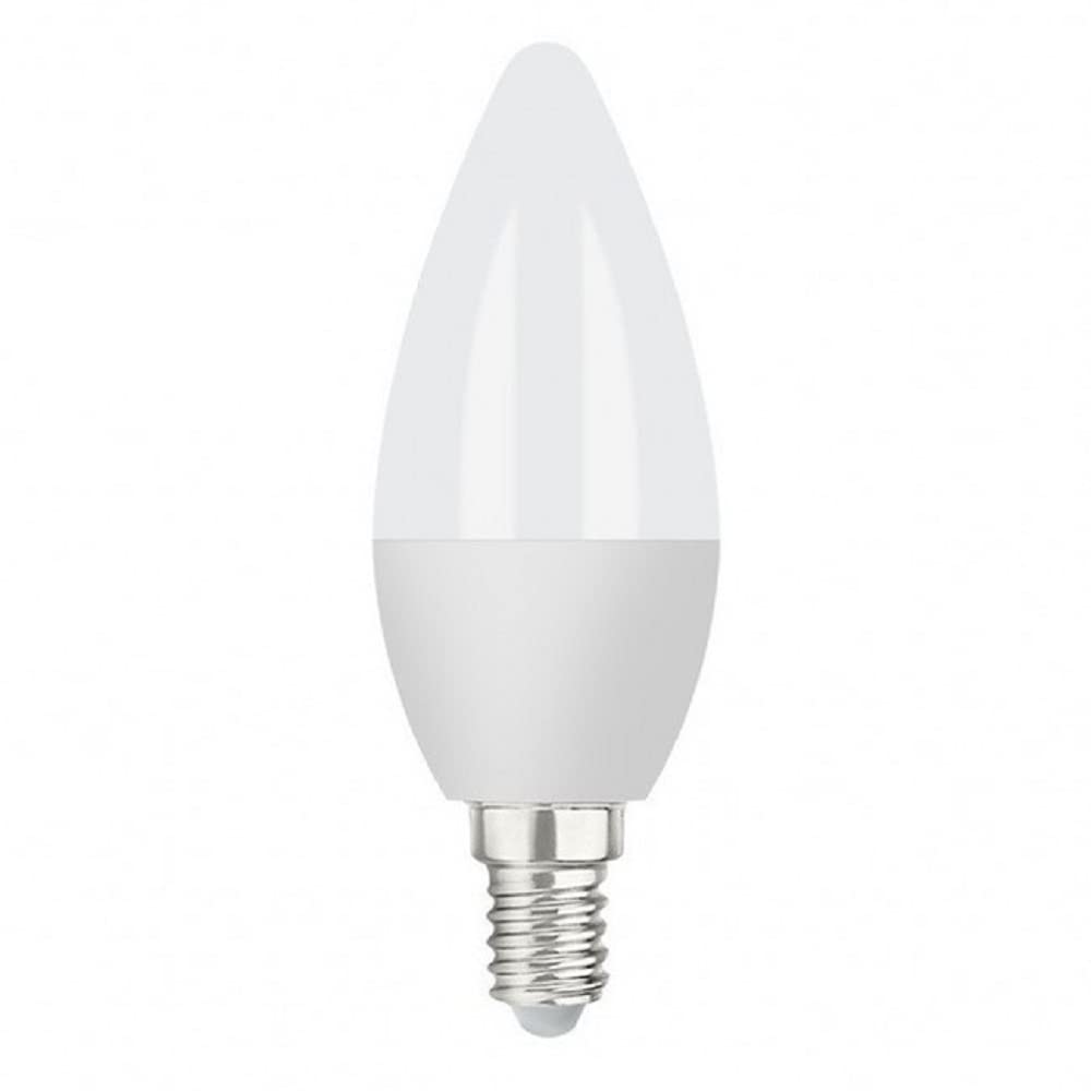 RZL Lighting, Paquete de 50, bombilla LED AC220V-240V E14/E27 7W bombilla LED tipo vela for interiores lámpara de araña for decoración del hogar(Cold White,E14 C35)