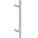 Produktbild Gedotec Haustürbeschlag Edelstahl Türbeschlag Rund Stoßgriff gekröpft 45° - Modell H8010 | Lange 1800 mm | Lochabstand 1600 mm | Stangen Ø 30 mm | 1 Stück Haustürgriff mit Befestigungsmaterial
