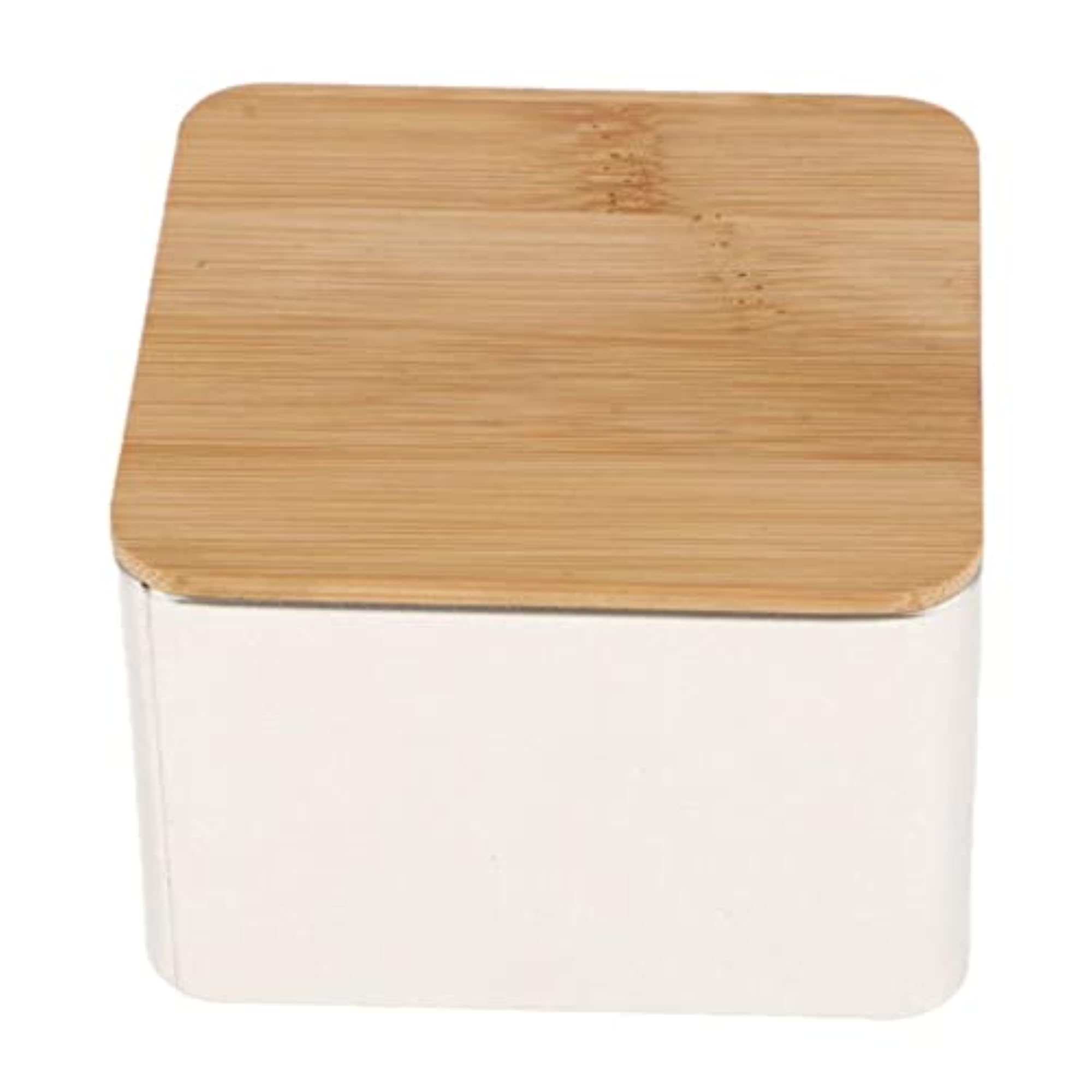 Bamboo Lid Tea Storage Box Organizer Container