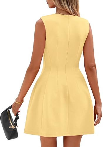 Image of PRETTYGARDEN Summer Dresses for Women 2026 Elegant Classy Spring A Line Business Casual Work Graduation Cocktail Short Dress