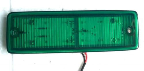 APSMOTIV Green Led Side Marker Light 24V Trailer Rv Marker Rectangular Led Side Marker Light Led/SMD Clearance Marker For Truck Trailer Rv Campervan Pickup Suv Shockproof Universal Fit Clear