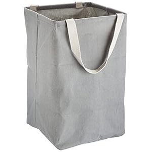 Amazon Basics Carré Panier de rangement en tissu Cube haut Gris anthracite