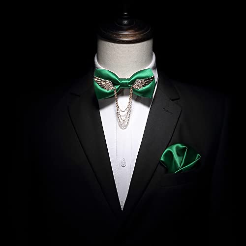 Set corbata pajarita y pañuelo para hombre