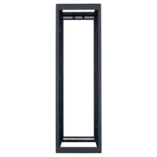 Lowell LER-4027-LRD LER Series 40U x 27 Inches Deep Enclosed AV Rack Without Rear Door; Configurable Top with 7U Opening for 19-Inch Panels; Welded Sides with Vents