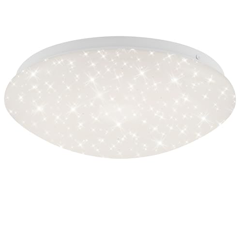 Briloner Leuchten – LED Deckenleuchte mit Fernbedienung, Farbwechsel-Option, Nachtlichtfunktion, dimmbar,10 Watt, 700 Lumen, Ø26 cm, Weiß