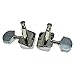 KAISH 3x3 Semi-Closed Guitar Tuning Keys Guitar Tuners Machine Heads for Acoustic or Electric Guitars Chrome