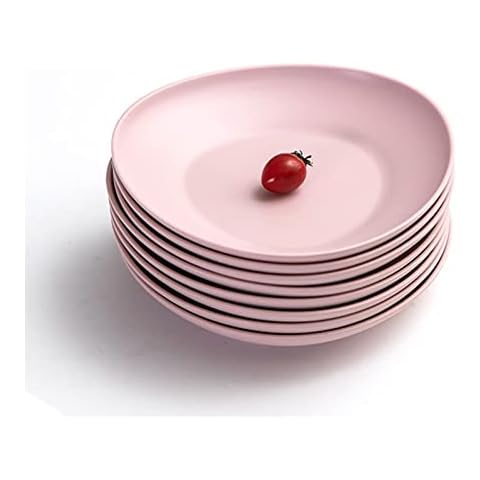 XIANGJBYC Dipping Bowls Household Snack Plate, Small Dishes, Tableware, Plastic Plates, Solid Color Fruit Plates, Snacks, Snack Plates (8 Pieces) Soy Sauce Dish (Color : A) Cover