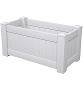 Bynbbur 43"x20"x20" Raised Garden Bed Vinyl Garden Planter Box Outdoor for Vegetables Flowers Her...