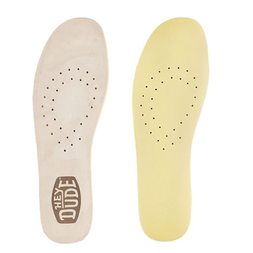 Hey Dude Men's Micro Suede Insoles Tan Size 11 | Men's Shoes | Men Slip-on Insoles | Comfortable & Light-Weight