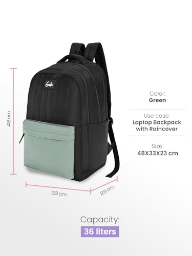 Image of Genie 19 inch Laptop Backpack for Women & Girls | Spacious Office, College & Travel Bag | Water Resistant, Multi-Compartment with Padded Laptop Sleeve