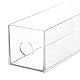Relaxdays Make Up Organizer Acryl, 4 Schubladenboxen, hochkant & quer, Sortierkasten, HBT: 25x17,5x6,5 cm, transparent