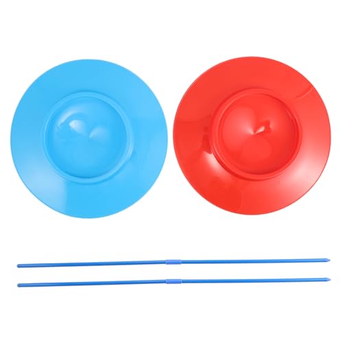 YARNOW Circus Juggling Toy Set for Boys and Girls 2pcs Juggling Plates Sticks School Student Activity Game for Parties Events