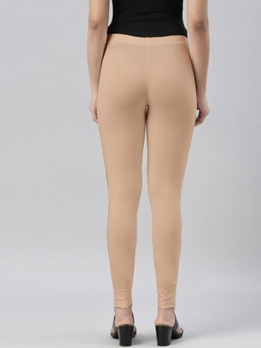 Image of JUNEBERRY Pure Cotton Skinny Fit Ankle Length Leggings Combo (Pack of 2)