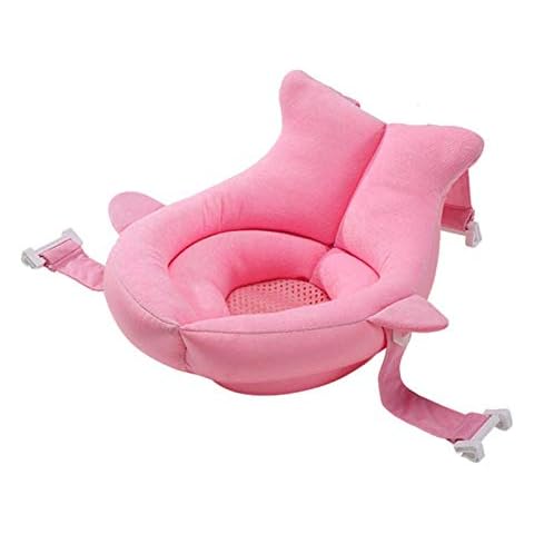 NOWAYTOSTART Baby Bath Cushion Sink Bather,Newborn Baby Bathing Floating Mat Cartoon Non-Slip Bathing Bed,Soft Quick Drying Bathtub Mat for Infant Bathing Tub Seat Support,Machine Washable(1pcs) Cover