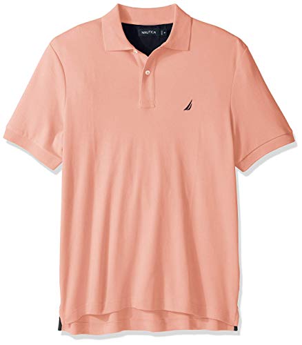 Image of Nautica Men's Classic Fit Short Sleeve Dual Tipped Collar Polo Shirt