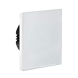 Navaris Touch Lichtschalter Wandschalter - haptische Oberfläche - Licht Berührungsschalter mit Glas Panel - Design Schalter einfach in Weiß