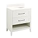 Signature Hardware 475142 Burfield 31" Free Standing Single Vanity Set with Cabinet, Vanity Top, and Oval Undermount Vitreous China Sink